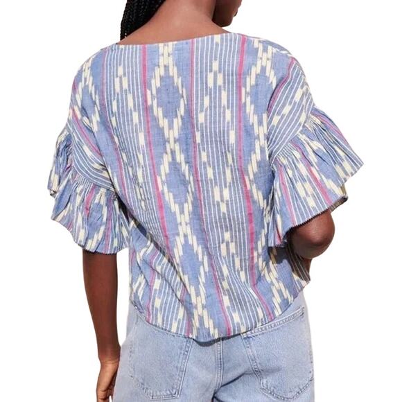 Saylor Women's Multicolor Emely Crop Top Blouse Size Medium NEW - Picture 2 of 6